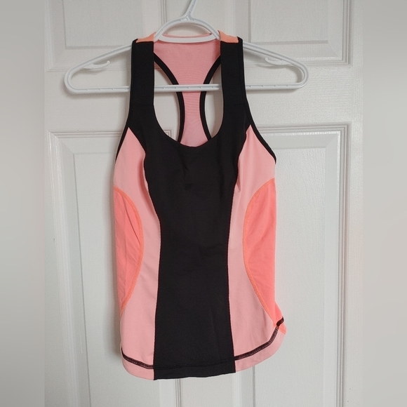 LULULEMON Cardio Kick Tank size 6 coral/orange/black - Picture 4 of 9